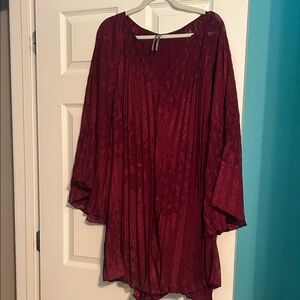 Anthropologie Burgundy Midi Dress